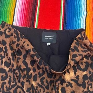Reformation cheetah print skirt